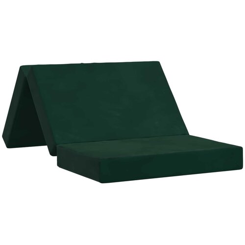 vidaXL Zložljiv kavč postelja 100 x 67 x 45 cm Temno zelena, (5000295202) Cene