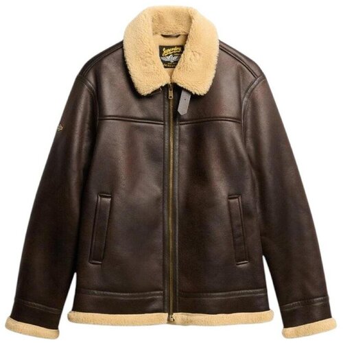 Superdry Usnjene jakne &amp;amp; Sintetične jakne M5012141A Kostanjeva Slike