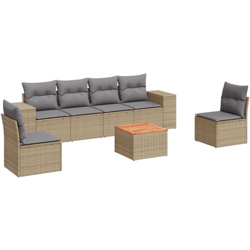  7-dijelni set vrtnih sofa od poliratana Slike