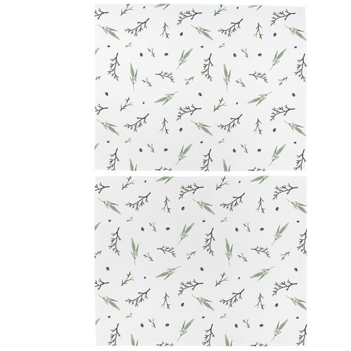 Butter Kings Tekstilni podmetač 2 kom s božićnim motivom 35x45 cm Delicate Green &amp;ndash; Slike