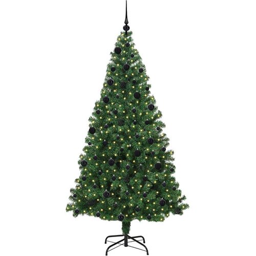 VidaXL Umjetno božićno drvce Zelena 210 cm PVC i Čelik i Plastika Slike