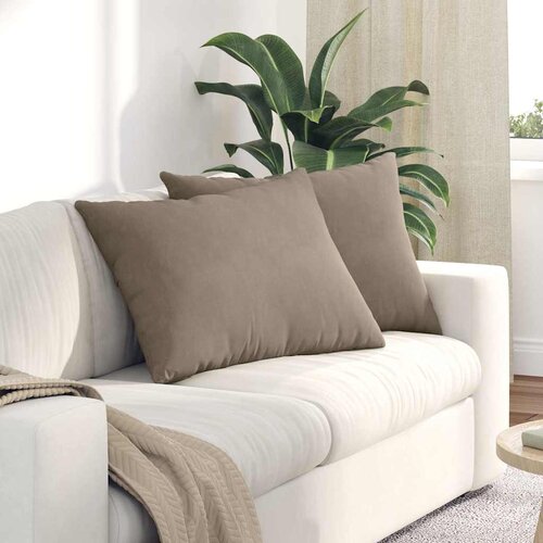  Jastučići za sofu 2 pcs Sivo-smeđa 70 x 50 cm tkanina Slike
