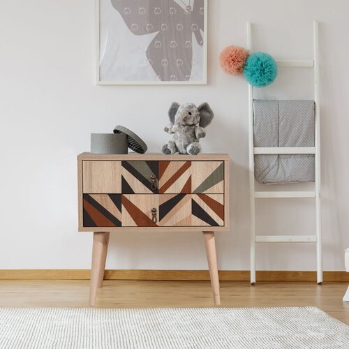Hanah home City Triangle Multicolor Nightstand Cene