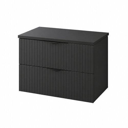 Cersanit Tirso Set 80cm Crna (Ormarić sa fiokama + Radna ploča) Slike