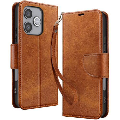 AVIZAR Etui za denarnico za Honor 600 Lite v retro slogu s podporo, Rjava, (5000275336) Cene