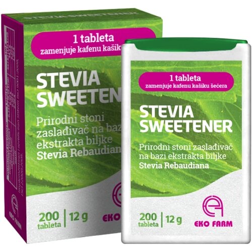 EKOFARM zaslađivač stevia, 200 tableta Slike