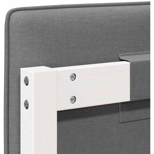  Tapecirani uzglavlje s uzglavljem Bijela i svijetlo siva 135 cm Slike