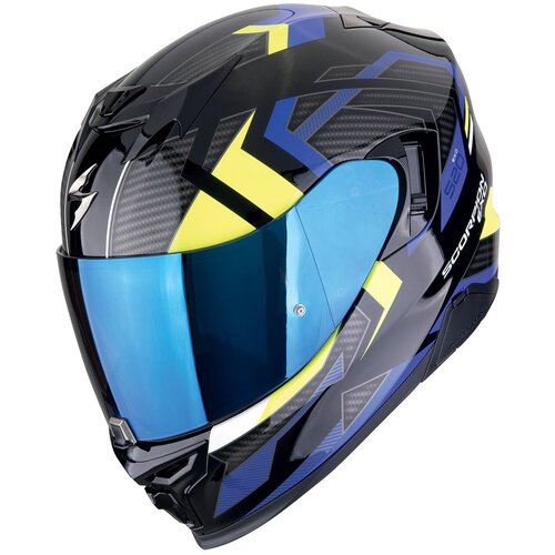 Scorpion kaciga Exo-520 evo air sensus black-blue-neon yellow Slike