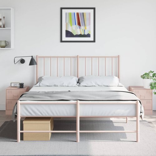 vidaXL Nočna omarica 2 kosa roza 34,5x39x44 cm jeklo Cene