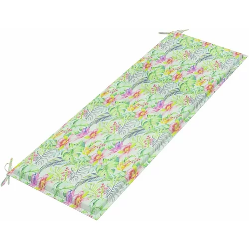 Jastuk za vrtnu klupu uzorak lišća 150x50x3 cm tkanina Oxford