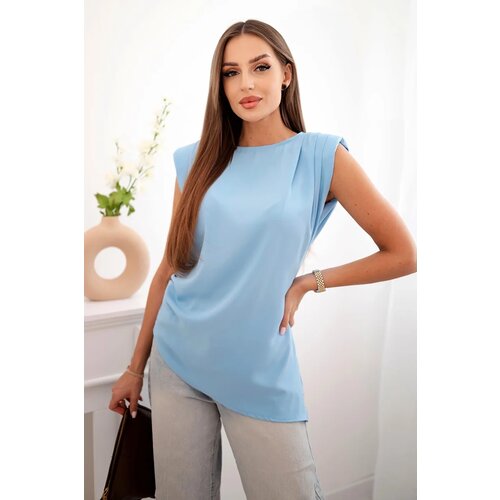 Kesi Włoski Elegant women&amp;#039;s blouse with ruffles and asymmetrical cut Slike