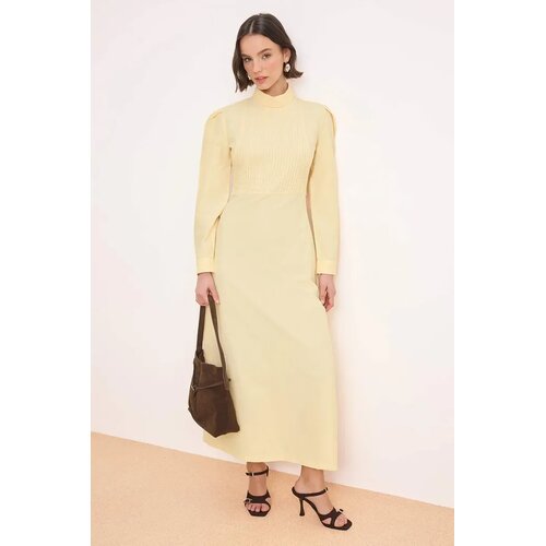 Trendyol Modest Ženska haljina Tctss26Eb00096, Žuta Cene