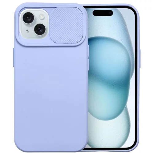  Gumijasti / gel etui Slide za Apple iPhone 15 (6.1") - vijolični