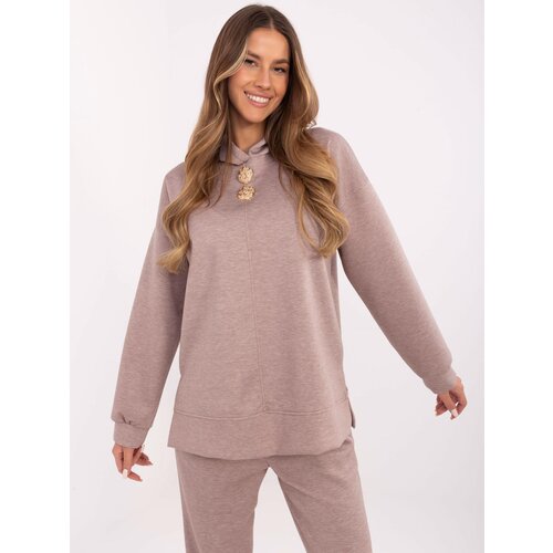 Italy Moda Sweatshirt-DHJ-BL-20510.68-dark beige Slike
