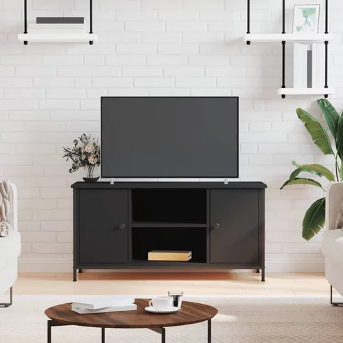 vidaXL TV omarica črna 100x40x50 cm inženirski les