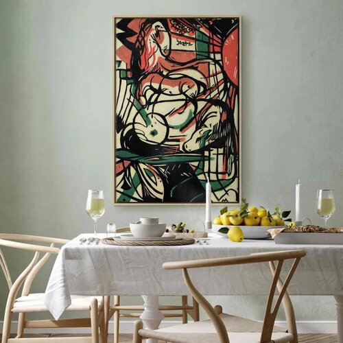  Slika - Franz Marc &amp;ndash; The Birth of the Horse 80x120 U prirodnom drvenom okviru Slike