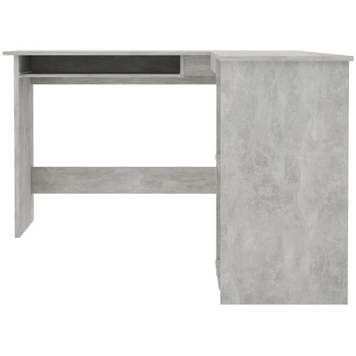  Kutni radni stol boja betona 120x140x75 cm konstruirano drvo Slike