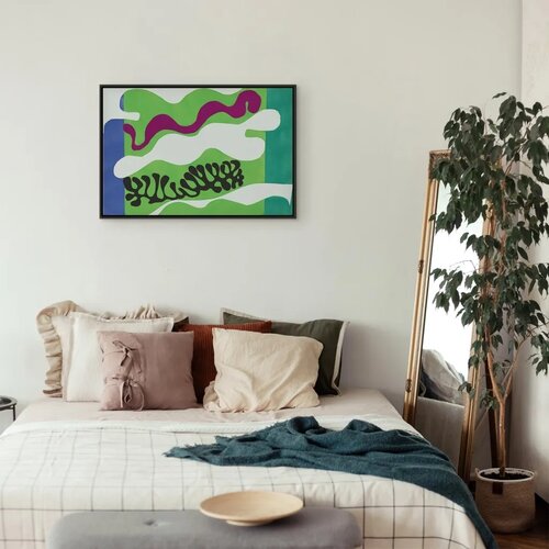  Slika - Henri Matisse &amp;ndash; Lagoon II (from Jazz) 90x60 U crnom drvenom okviru Slike