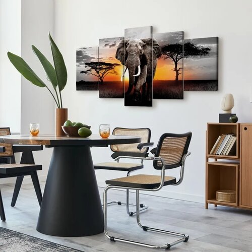  Slika - Elephant at Sunset 100x50 Standard Cene