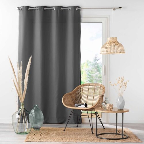 Douceur d int&amp;eacute;rieur Antracitno siva zavesa iz mikrovlaken 140x280 cm Absolu &amp;ndash; Slike