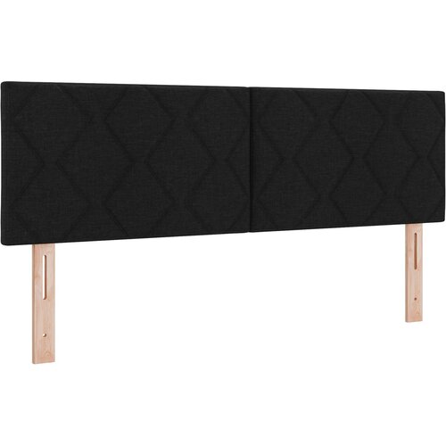 vidaXL Uzglavlje s dijamantnim blokovima Crno 160 cm Tkanina Cene