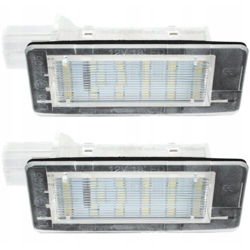 Co2 KOMPLET LUČI LED ZA OSVETLITEV REGISTRSKE TABLICE, AUTOTUNE, ZA RENAULT CAPTUR, RENAULT ESPACE IV, RENAULT FLUENCE, RENAULT MODUS FL, RENAULT SCENIC II, RENAULT SCENIC III, (21748453) Slike
