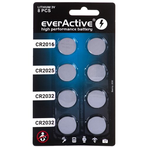 EverActive 8 lithium battery set 4 x CR2032, 2 x CR2025, 2 x CR2016 Cijene