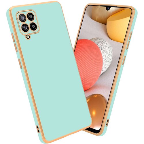 Cadorabo Ohi&scaron;je, združljivo z Samsung Galaxy A42 5G / M42 5G in ble&scaron;čeča metina zelena - zlata - Za&scaron;čitni ovitek iz prožnega silikona TPU in z za&scaron;čito kamere, (20860060) Cene