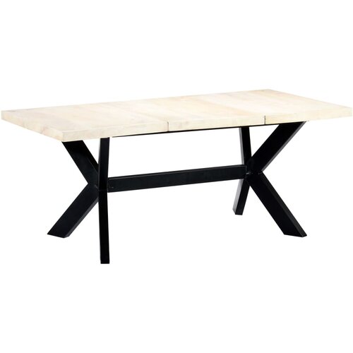 Furnova Jedilna miza trden mangov les 180x90x75 cm bela, (21946941) Cene