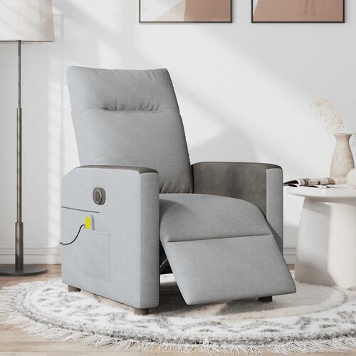 Maison Chic Električni masažni naslanjač - Relax naslanjač svetlo sivo blago, (22134590) Cene