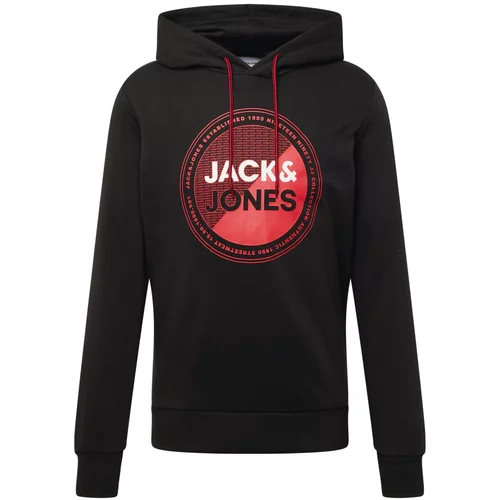 Jack & Jones Majica 'LOYD' rdeča / črna / bela