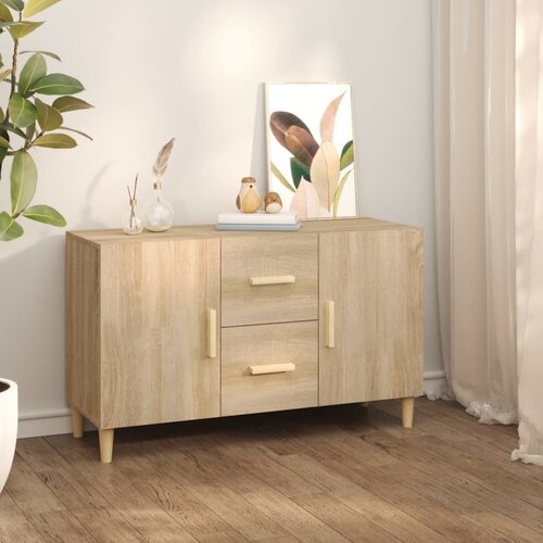 VidaXL Komoda sonoma hrast 100x36x60 cm konstruiran les Slike