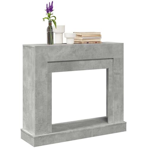 VidaXL Okvir za kamin boja betona 100x30x87,5 cm od konstruiranog drva Slike