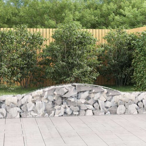  Obokane gabion košare 15 kosi 400x30x40/60 cm pocinkano železo, (20981937) Cene