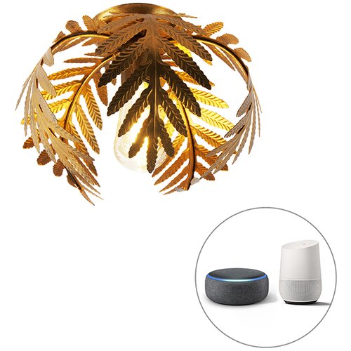 QAZQA Starinska pametna stropna svetilka, zlata 24 cm, vključno z WiFi ST64 - Botanica Cene