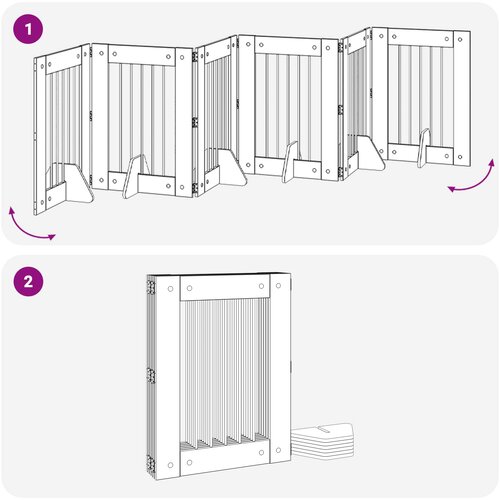  Vrata za pse s postoljem 6 pcs Crni hrast 60 x 80 cm Slike