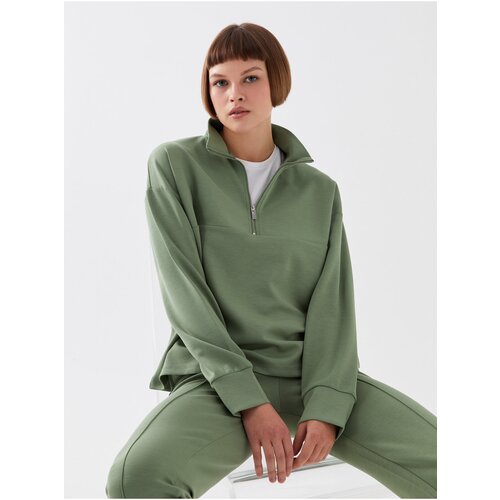 LC Waikiki Women&amp;#039;s Standing Collar Straight Long Sleeve Sweatshirt Slike
