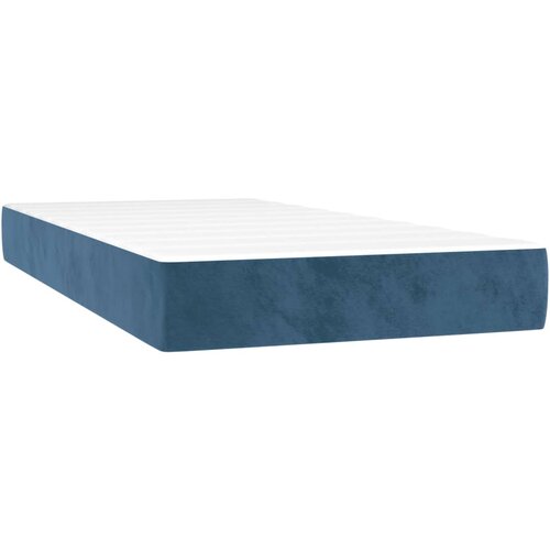 vidaXL Vzmetnica z žepkasto vzmetjo temno modra 100x210x20 cm žamet, (21366427) Cene