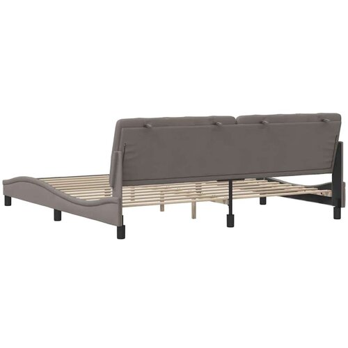 VidaXL Okvir za krevet bez madraca smeđesivi 200x200 cm od tkanine - Sivo-smeđa 200 x 200 cm Slike