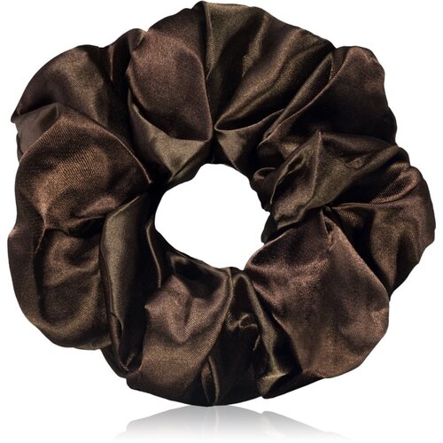 BrushArt Hair Large satin scrunchie set elastike za lase Brown &amp;amp; Green (2 ks) Slike