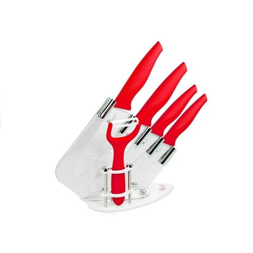  Kuhinjski set od 5 noževa + postolje Slike