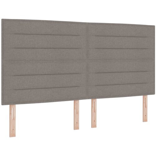  LED okvir za krevet s madracem Sivosmeđa 180 x 200 cm Tkanina Slike