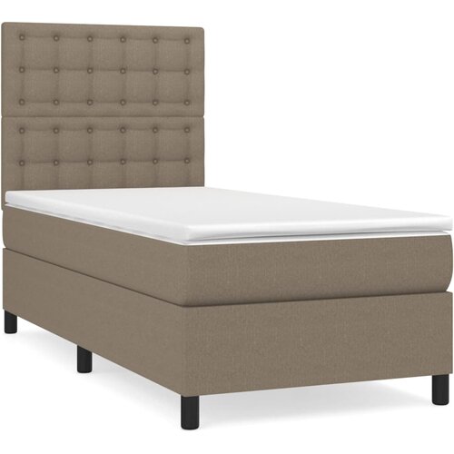 VidaXL Box spring postelja z vzmetnico taupe 80x200 cm blago, (20894890) Slike