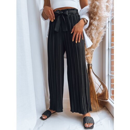 DStreet Marszczone spodnie damskie RUFFLES czarne Slike