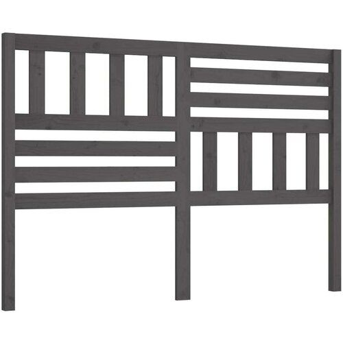 VidaXL Uzglavlje za krevet sivo 166 x 4 x 100 cm od masivne borovine Slike