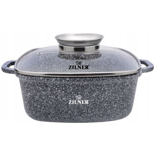 Shumee LONEC ZA DEŽEVANJE KVADRATNI LONEC 5,5L 26cm ZILNER SIVA ZL-7059, (21385568) Cene