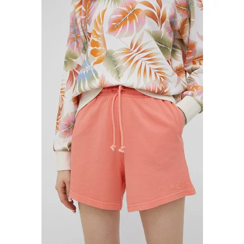 Billabong Kratke hlače za žene, boja: narančasta, glatke, visoki struk