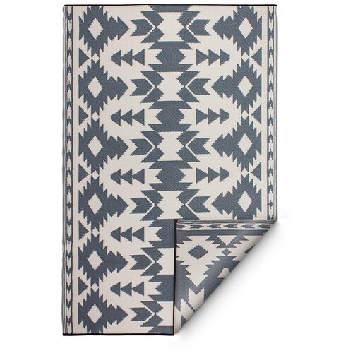 Fab Hab Siva obojestranska zunanja preproga iz reciklirane plastike Miramar Gray, 90 x 150 cm Slike