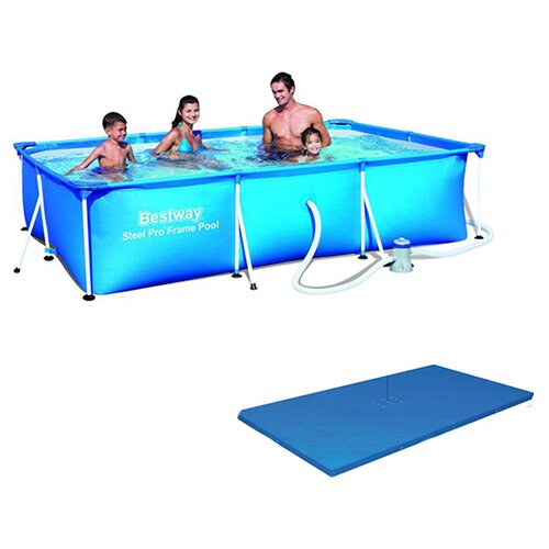 Bestway Set bazen 400x211x81cm sa pumpom i prekrivačem 56424/58107 Slike