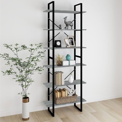 VidaXL Visoka omara siva sonoma 80x30x210 cm konstruiran les Slike